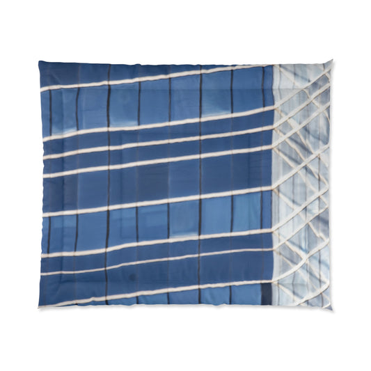 Modern Blue Pattern Comforter - Cozy Bedding for Home Decor