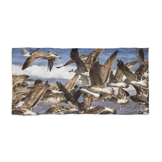 Gull Delirium Beach Towel