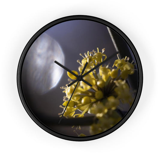 Yellow Buds and the Morning Sun.Wall clock