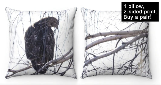 Zen Hawk Square Pillow